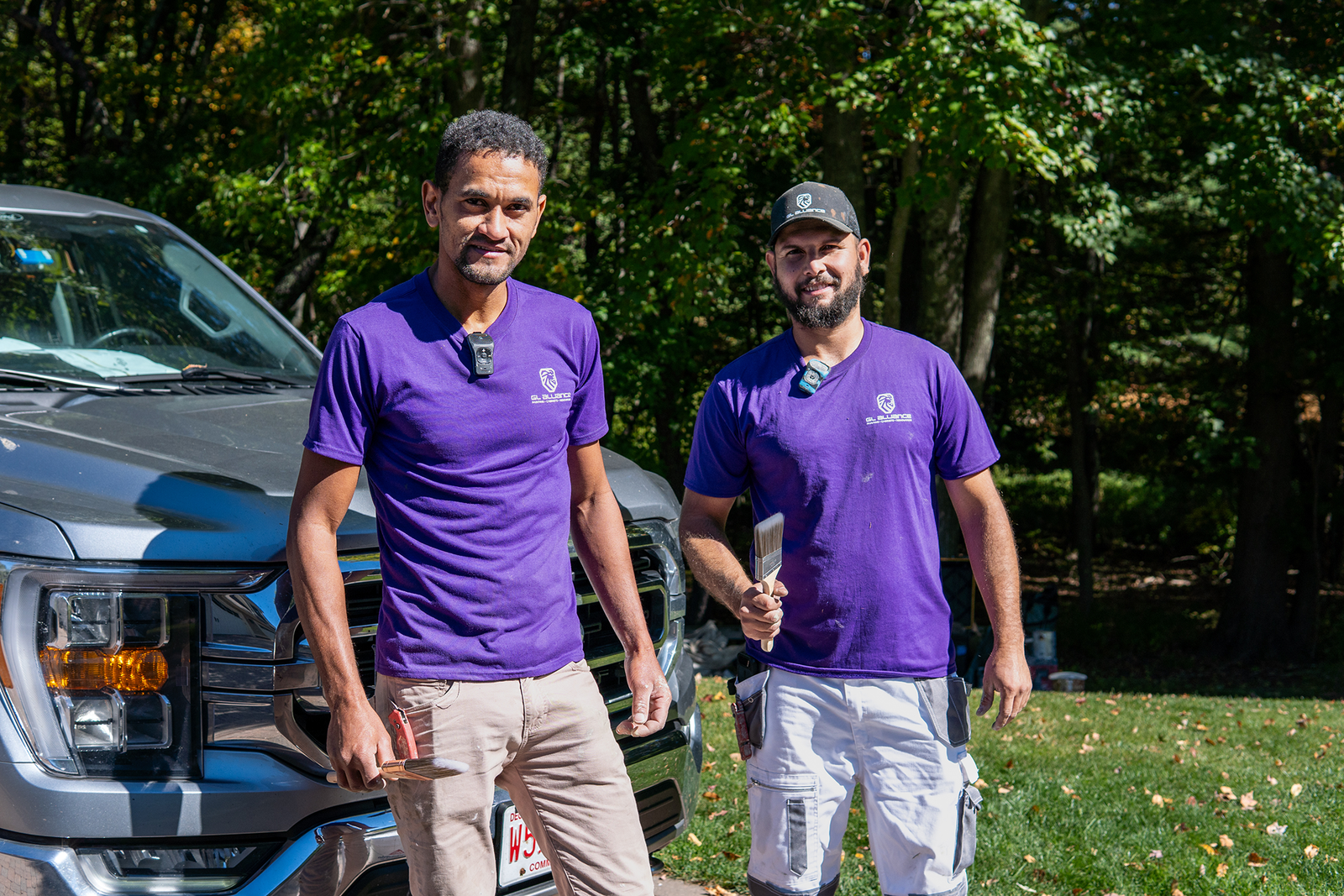 our painting team in Newton MA